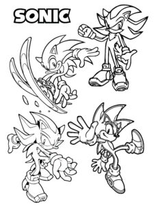 dibujo de sonic para colorear