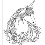 dibujo para colorear de unicornio