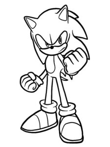 dibujo para colorear sonic