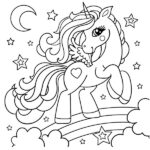 dibujo para colorear unicornio