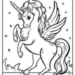 dibujo para colorear unicornio