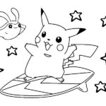 dibujo pikachu para colorear