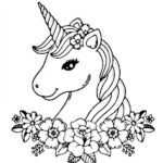 dibujo unicornio para colorear