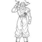 dibujos goku para colorear