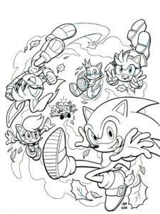 dibujos para colorear sonic