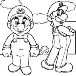 mario bros para colorear