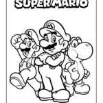 mario bros para colorear