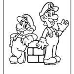 mario bros para colorear