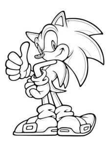 sonic para colorear