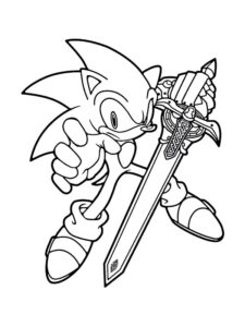 sonic para colorear