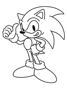 sonic para colorear