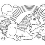 unicornio dibujo para colorear