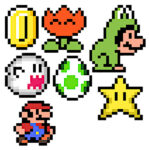 pixel art mario bros