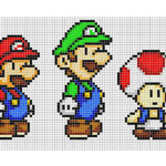 super mario pixel art