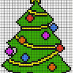 arbol de navidad pixel art