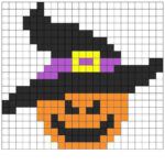 calabaza halloween pixel art