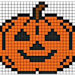 calabaza halloween pixel art