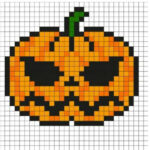 calabaza halloween pixel art