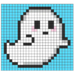 dibujos de halloween pixel art