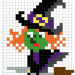 dibujos de halloween pixel art