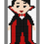 dibujos pixelados de halloween