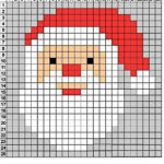 papa noel pixel art