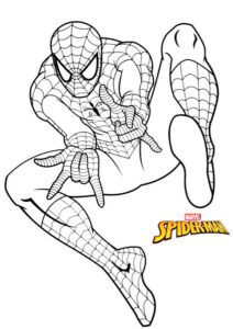 dibujos spiderman para colorear