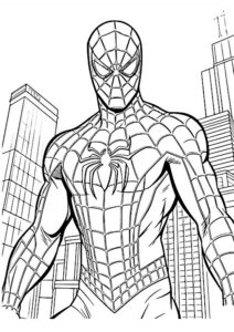 dibujos spiderman para colorear