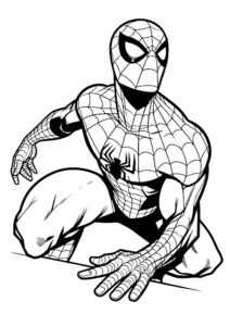 dibujos spiderman para colorear