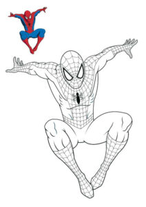 spiderman para colorear